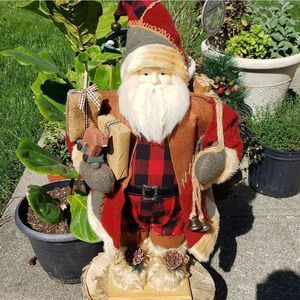 Large Santa Claus Figurine, Christmas Decor